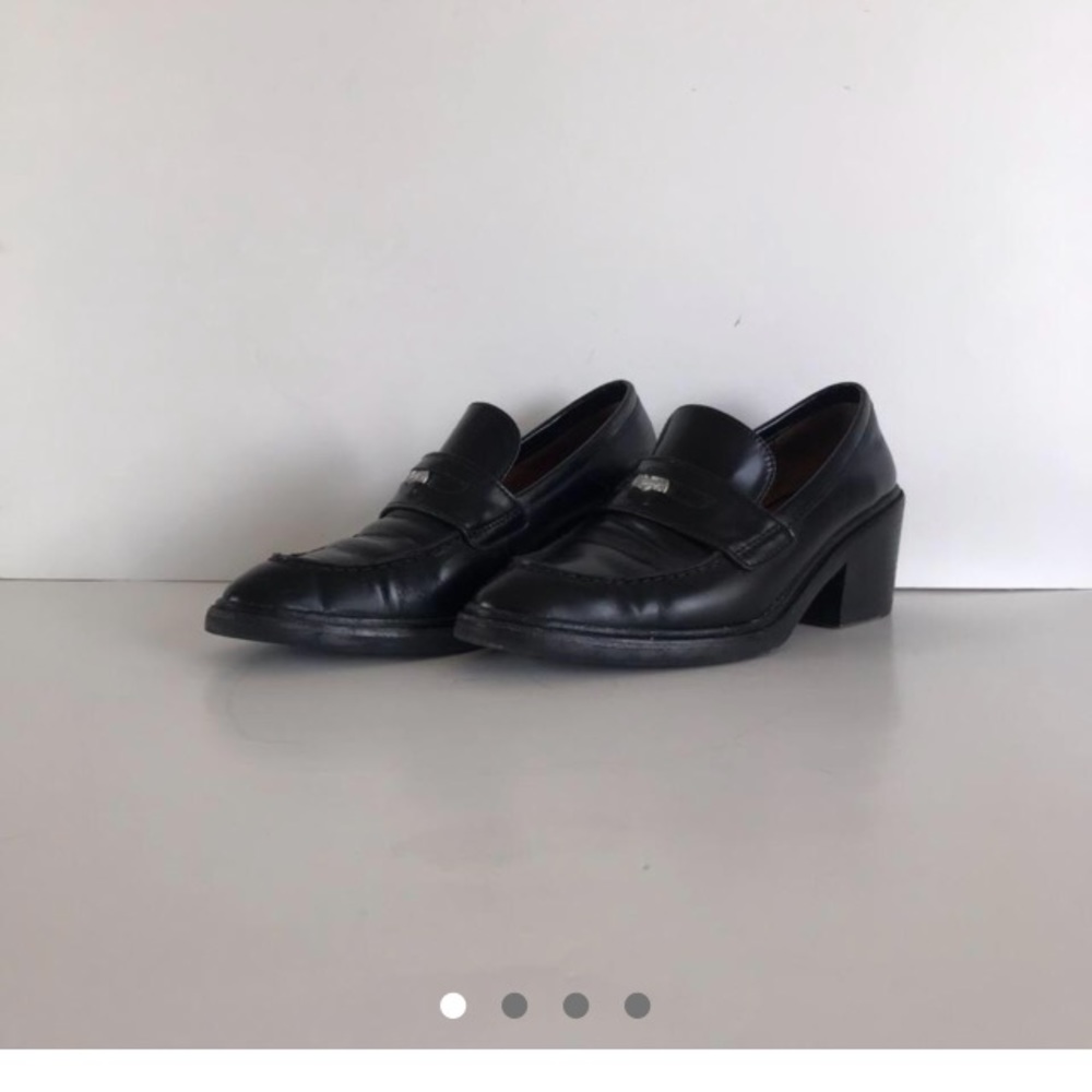 Coach Heath Penny Loafers with silver coach coin